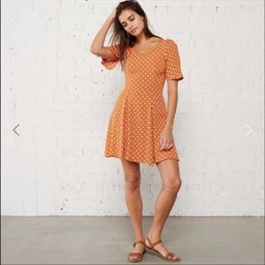 Christy Dawn Azalea Rust Dot Mini Dress